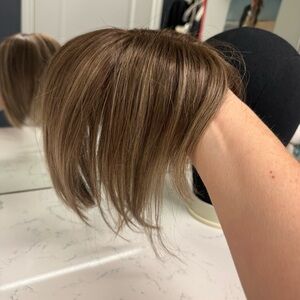 Light Brown w Blonde Highlights- Hair Topper